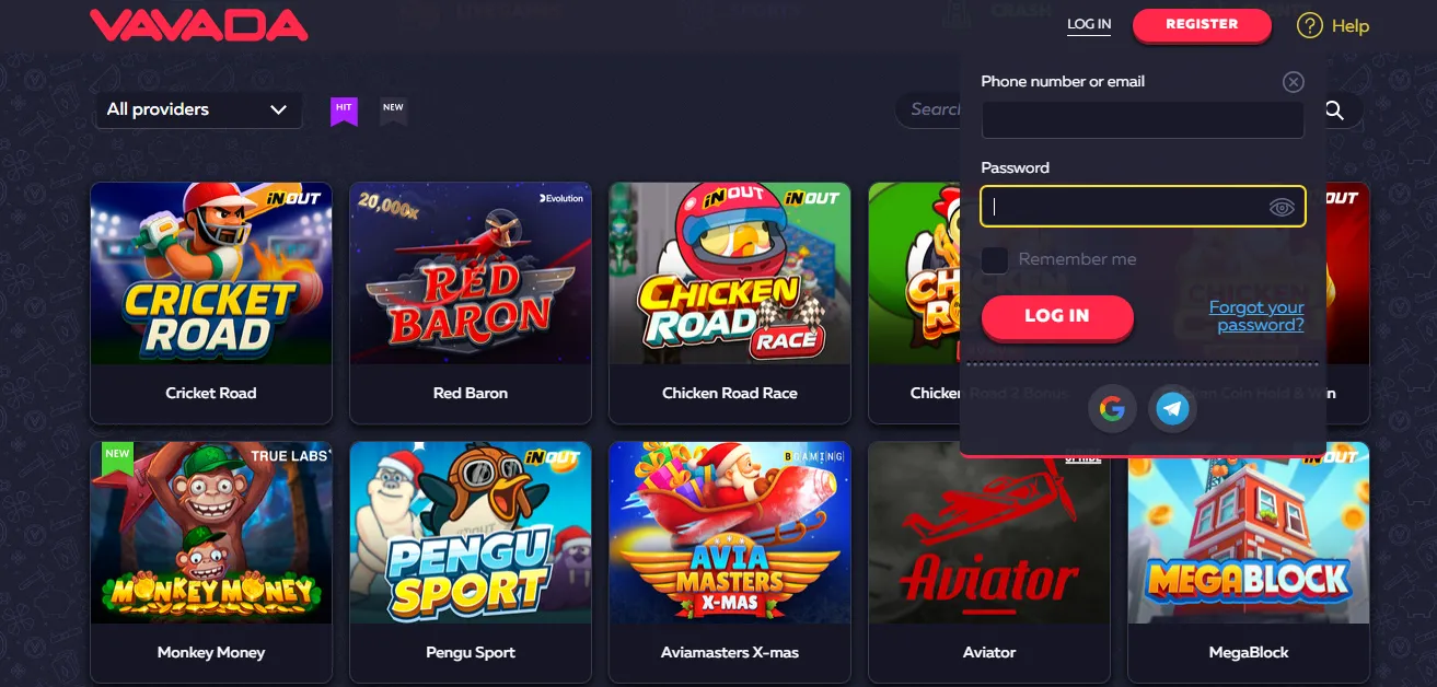 Security in Vavada Casino registration