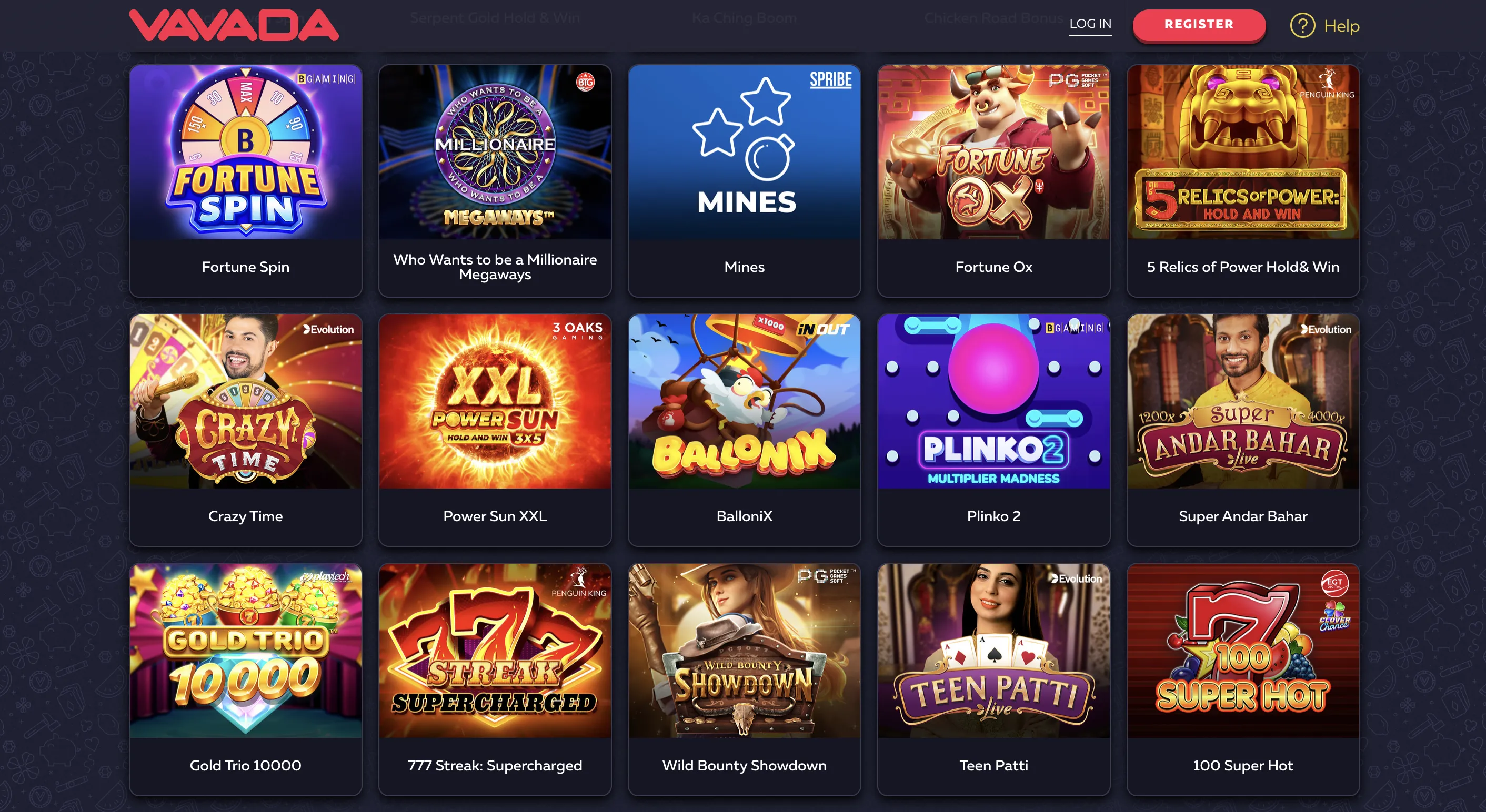 Features of Vavada casino mobile app